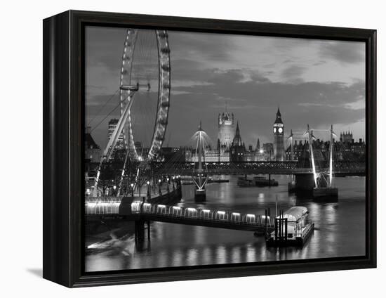 Millennium Wheel and Houses of Parliament, London, England-Peter Adams-Framed Premier Image Canvas