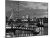 Millennium Wheel and Houses of Parliament, London, England-Peter Adams-Mounted Photographic Print