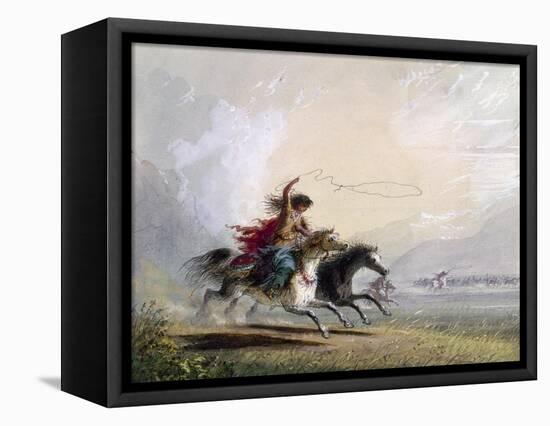 Miller: Shoshone Woman-Alfred Jacob Miller-Framed Premier Image Canvas