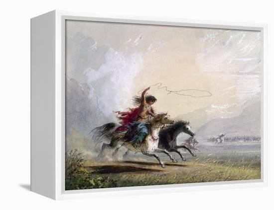 Miller: Shoshone Woman-Alfred Jacob Miller-Framed Premier Image Canvas