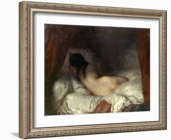 Millet: Reclining Nude-Jean-François Millet-Framed Giclee Print
