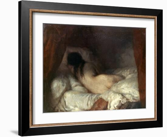 Millet: Reclining Nude-Jean-François Millet-Framed Giclee Print