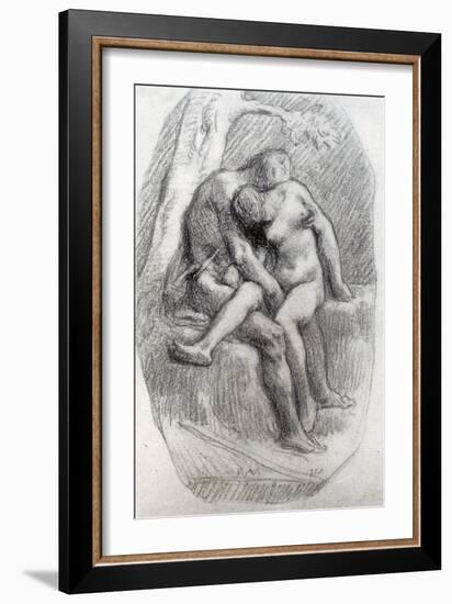 Millet: The Lovers-Jean-François Millet-Framed Giclee Print