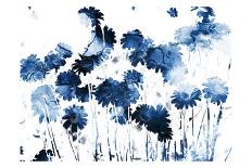 Floral Teal and Blue Hues-Milli Villa-Art Print