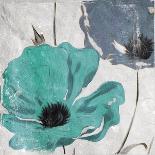 Floral Teal and Blue Hues Mate-Milli Villa-Art Print