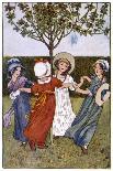 Four Young Girls Sing as They Go Round the Mulberry Bush-Millicent Sowerby-Framed Art Print
