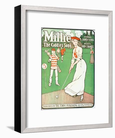 Millie - The Caddie's Song, sheet music cover, American, 1901-Unknown-Framed Giclee Print