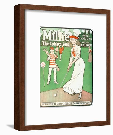Millie - The Caddie's Song, sheet music cover, American, 1901-Unknown-Framed Giclee Print
