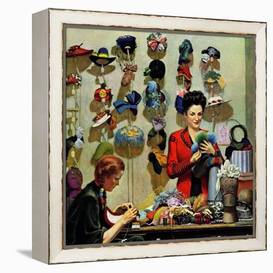 "Millinery Shop," March 10, 1945-John Falter-Framed Premier Image Canvas