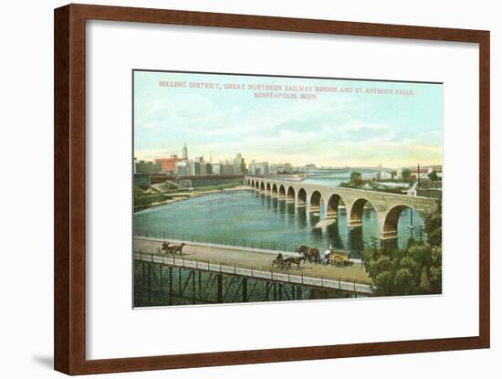 Milling District, Bridges, Minneapolis, Minnesota-null-Framed Art Print