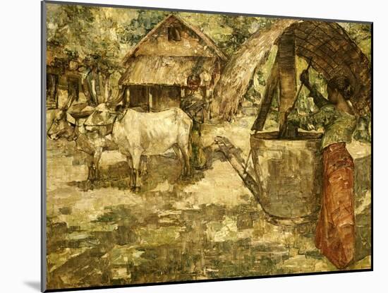 Milling Grain, Ceylon, 1907-Edward Atkinson Hornel-Mounted Giclee Print