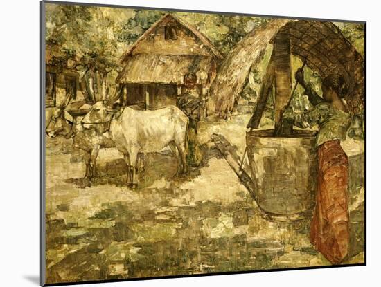 Milling Grain, Ceylon, 1907-Edward Atkinson Hornel-Mounted Giclee Print
