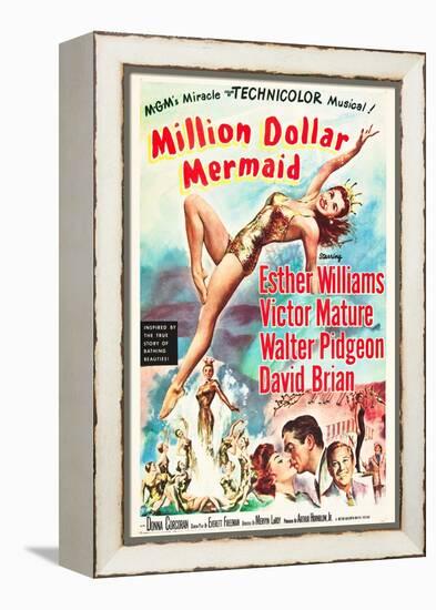 Million Dollar Mermaid, Esther Williams, Victor Mature, David Brian, 1952-null-Framed Stretched Canvas