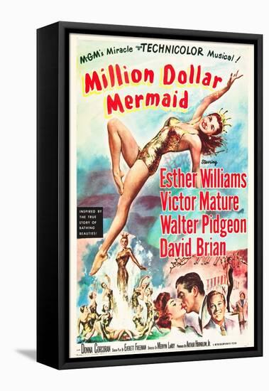Million Dollar Mermaid, Esther Williams, Victor Mature, David Brian, 1952-null-Framed Stretched Canvas