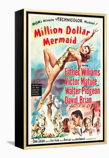 Million Dollar Mermaid, Esther Williams, Victor Mature, David Brian, 1952-null-Framed Stretched Canvas