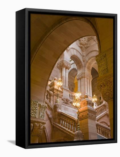 Million Dollar Staircase, State Capitol Building, Albany, New York State, USA-Richard Cummins-Framed Premier Image Canvas
