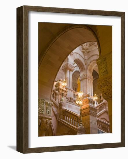 Million Dollar Staircase, State Capitol Building, Albany, New York State, USA-Richard Cummins-Framed Photographic Print