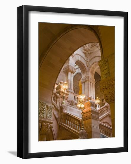 Million Dollar Staircase, State Capitol Building, Albany, New York State, USA-Richard Cummins-Framed Photographic Print