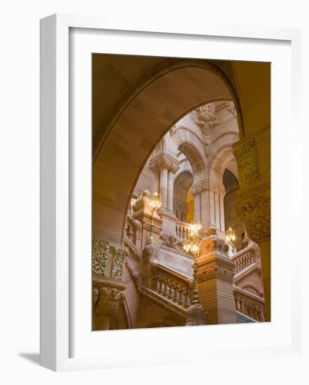 Million Dollar Staircase, State Capitol Building, Albany, New York State, USA-Richard Cummins-Framed Photographic Print