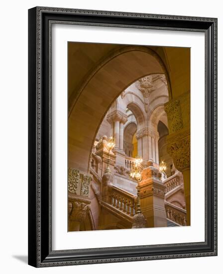 Million Dollar Staircase, State Capitol Building, Albany, New York State, USA-Richard Cummins-Framed Photographic Print