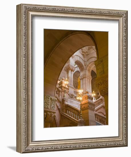 Million Dollar Staircase, State Capitol Building, Albany, New York State, USA-Richard Cummins-Framed Photographic Print