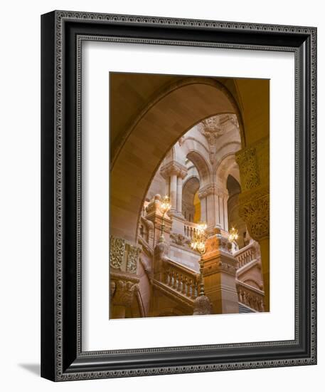 Million Dollar Staircase, State Capitol Building, Albany, New York State, USA-Richard Cummins-Framed Photographic Print