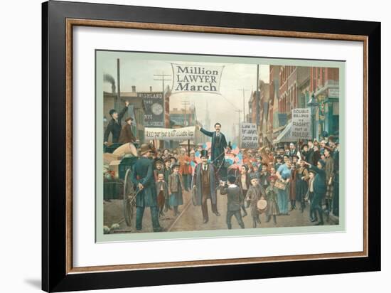 Million Lawyer March-null-Framed Art Print