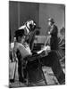 Millionaire Howard Hughes/Movie Studio Owner Studying Script on the Movie Set for "The Outlaw"-Bob Landry-Mounted Premium Photographic Print