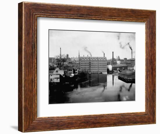 Mills and Smokestacks in Lowell, Massachusetts-null-Framed Photographic Print