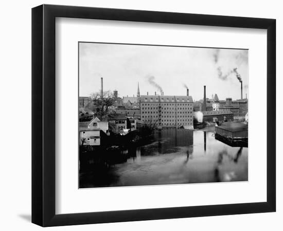 Mills and Smokestacks in Lowell, Massachusetts-null-Framed Photographic Print