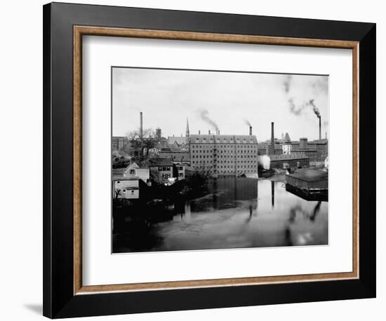 Mills and Smokestacks in Lowell, Massachusetts-null-Framed Photographic Print