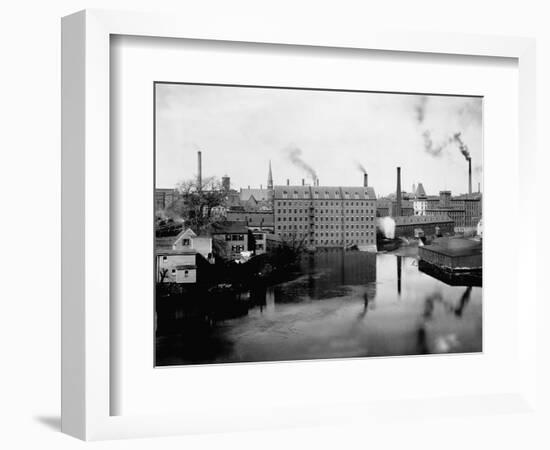 Mills and Smokestacks in Lowell, Massachusetts-null-Framed Photographic Print