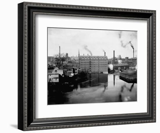 Mills and Smokestacks in Lowell, Massachusetts-null-Framed Photographic Print