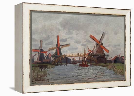 Mills at Westzijderveld Near Zaandam, 1871-Claude Monet-Framed Premier Image Canvas