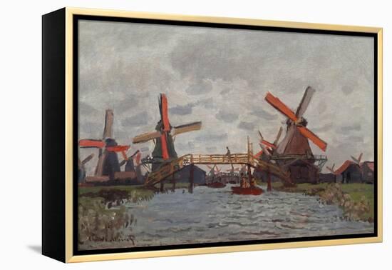 Mills at Westzijderveld Near Zaandam, 1871-Claude Monet-Framed Premier Image Canvas
