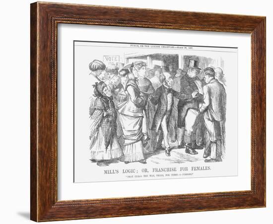 Mills Logic; Or, Franchise for Females, 1867-John Tenniel-Framed Giclee Print