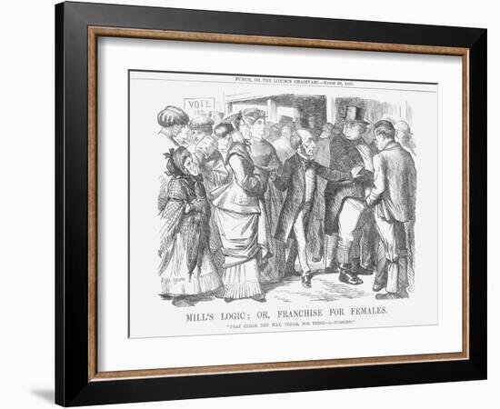 Mills Logic; Or, Franchise for Females, 1867-John Tenniel-Framed Giclee Print