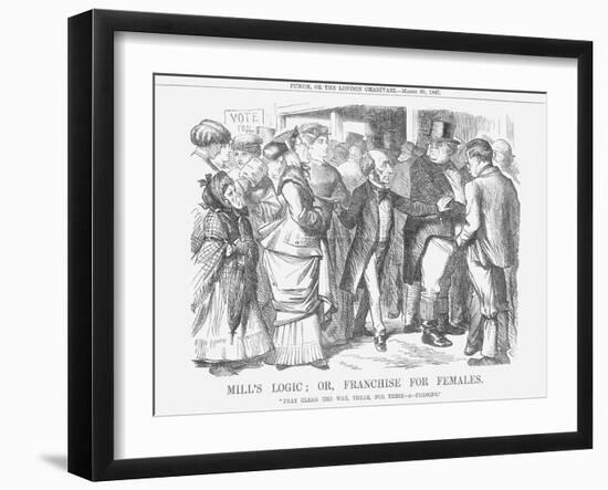 Mills Logic; Or, Franchise for Females, 1867-John Tenniel-Framed Giclee Print