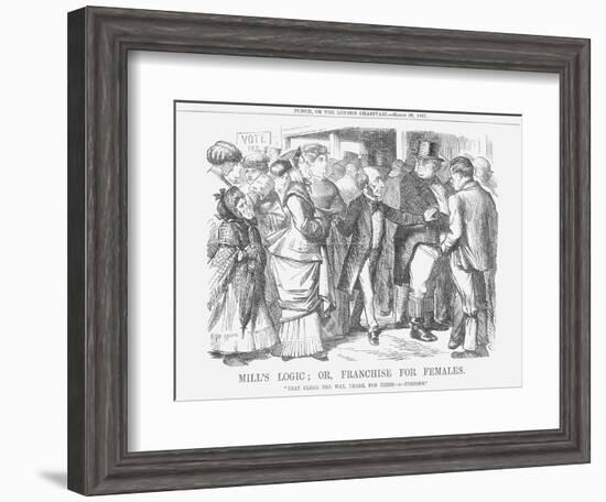 Mills Logic; Or, Franchise for Females, 1867-John Tenniel-Framed Giclee Print