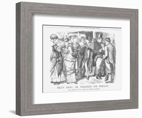 Mills Logic; Or, Franchise for Females, 1867-John Tenniel-Framed Giclee Print