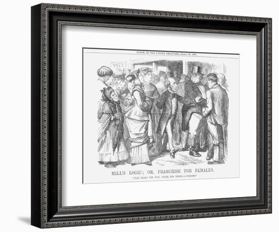 Mills Logic; Or, Franchise for Females, 1867-John Tenniel-Framed Giclee Print