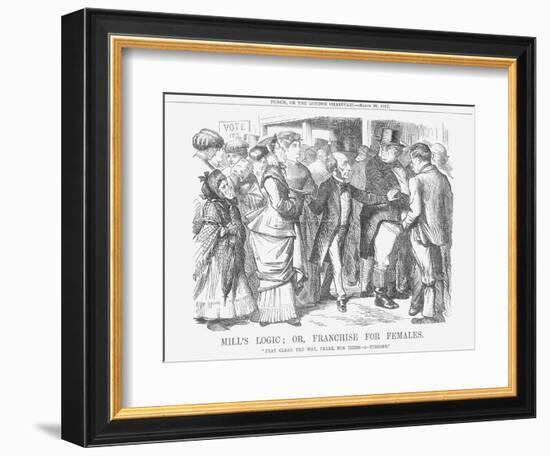 Mills Logic; Or, Franchise for Females, 1867-John Tenniel-Framed Giclee Print