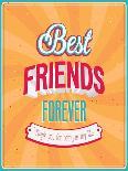 Best Friends Forever Typographic Design-MiloArt-Art Print