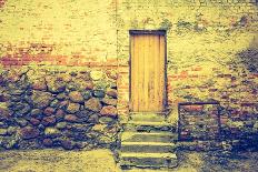 Vintage Photo of Old Wall with Doors-Milosz_G-Photographic Print