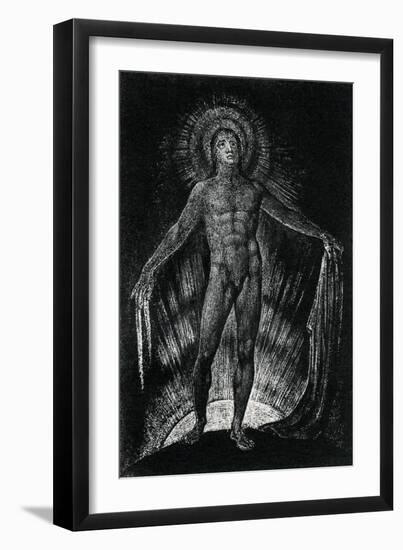 Milton Advancing Disrobed and Ungirded by William Blake-William Blake-Framed Giclee Print