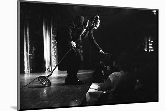 Milton Berle Petting Audience Members Head During Comedy Routine at El Rancho, Las Vegas 1958-Allan Grant-Mounted Photographic Print