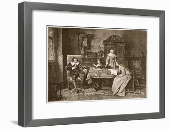 Milton Dictating 'Paradise Lost'-Mihaly Munkacsy-Framed Giclee Print