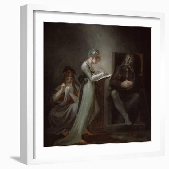 Milton Dictating to His Daughter, 1794-Henry Fuseli-Framed Giclee Print