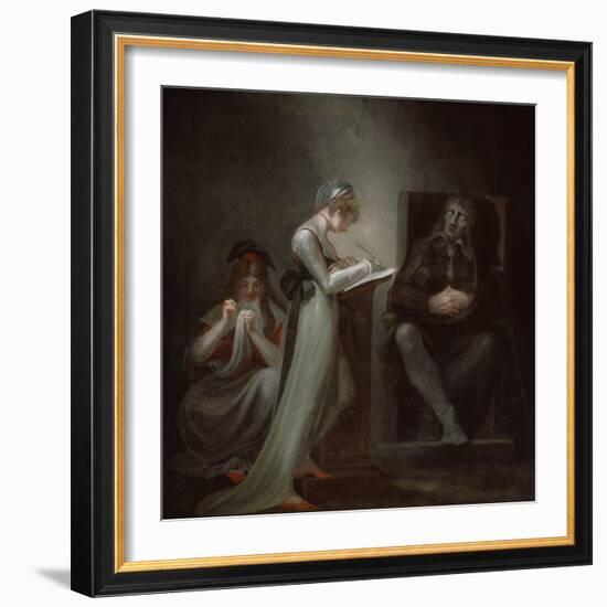 Milton Dictating to His Daughter, 1794-Henry Fuseli-Framed Giclee Print
