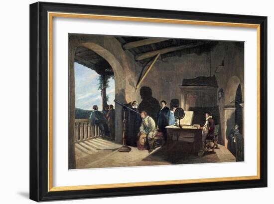 Milton Visiting Galileo-null-Framed Giclee Print